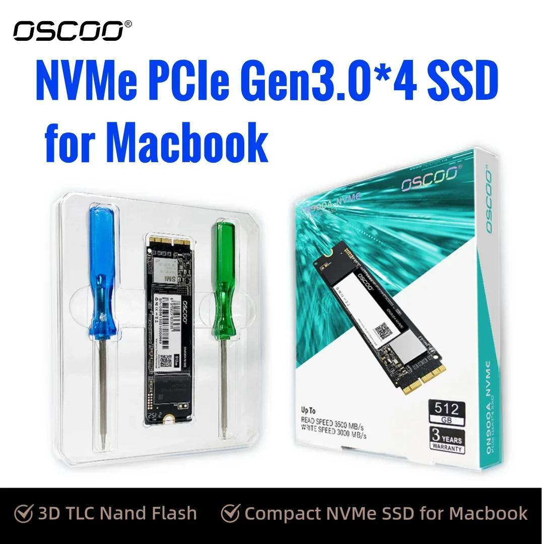 OSCOO SSD Nvme M2, MacbookAir A1465 A1466 A1398 A1502 A1419 A1418 512gb 1TB PCIE 3.0x4  ָ Ʈ ̺,  